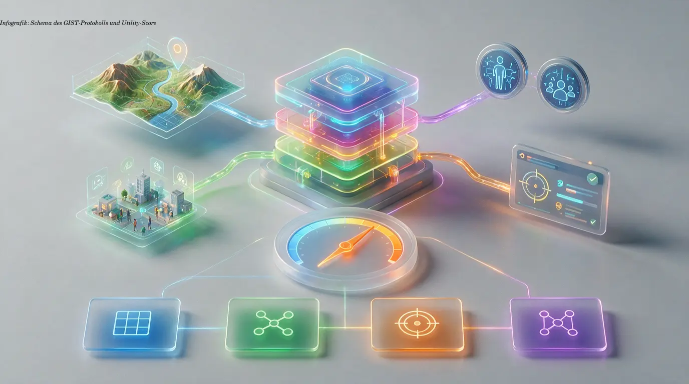 Infografik: Schema des GIST-Protokolls und Utility-Score