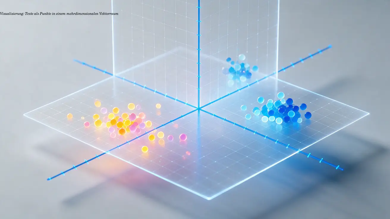 Visualisierung: Texte als Punkte in einem mehrdimensionalen Vektorraum
