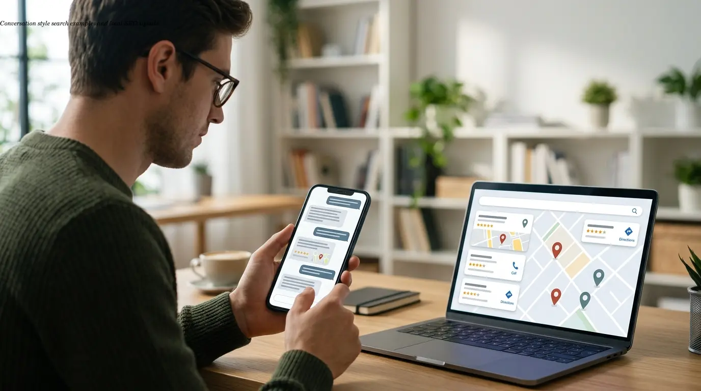 Conversation style search examples and local SEO signals