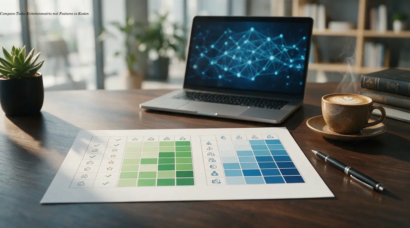 Compare-Tools: Kriterienmatrix mit Features vs Kosten