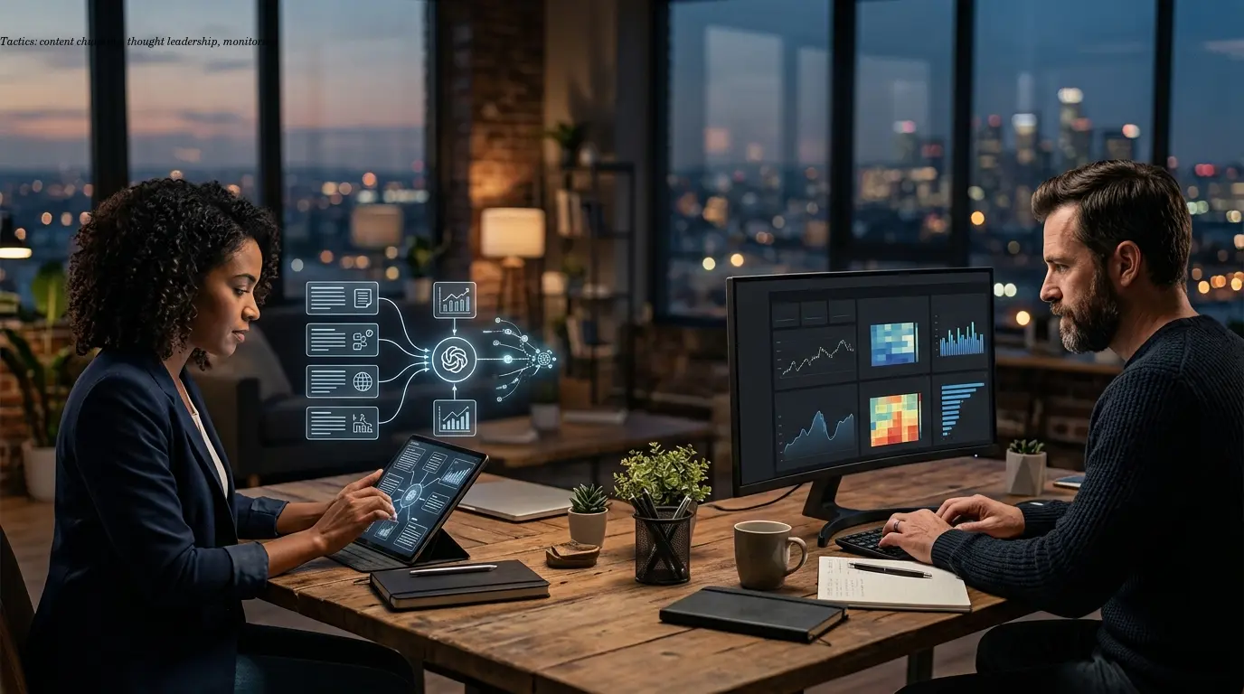 Tactics: content chunking, thought leadership, monitoring