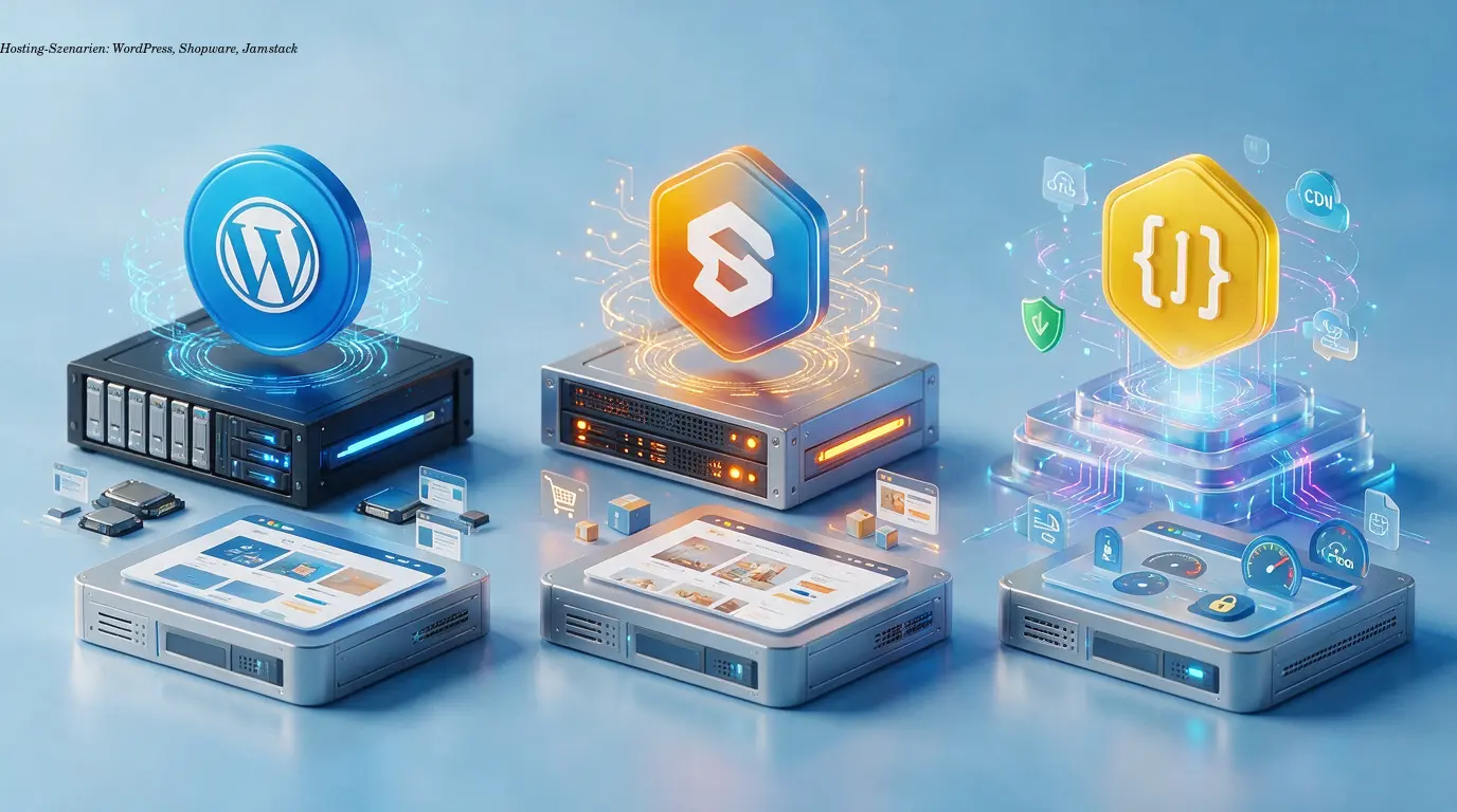 Hosting-Szenarien: WordPress, Shopware, Jamstack
