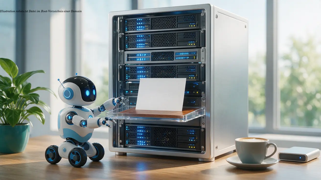 Illustration robots.txt Datei im Root-Verzeichnis einer Domain