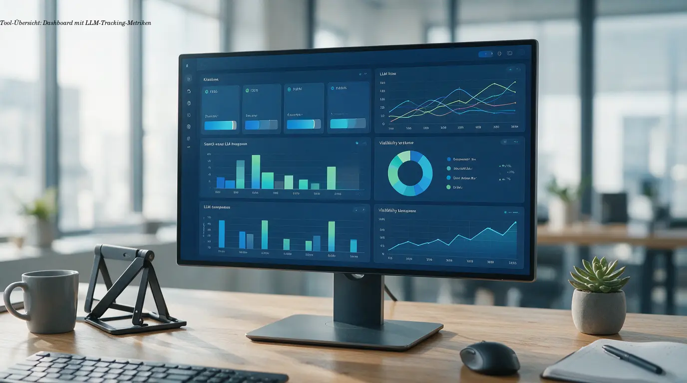 Tool-Übersicht: Dashboard mit LLM-Tracking-Metriken