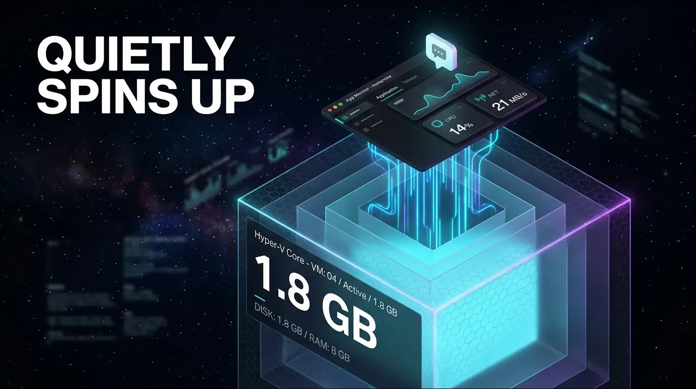 Claude Desktop Quietly Spins Up a 1.8 GB Hyper-V VM on Every Launch — Even Just to Chat