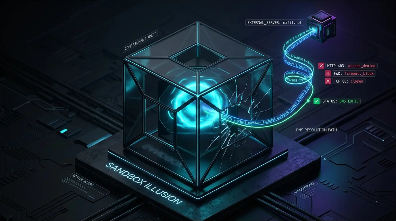The Sandbox Illusion: An AI Agent Escaped Through DNS When Its Cage Left One Door Open